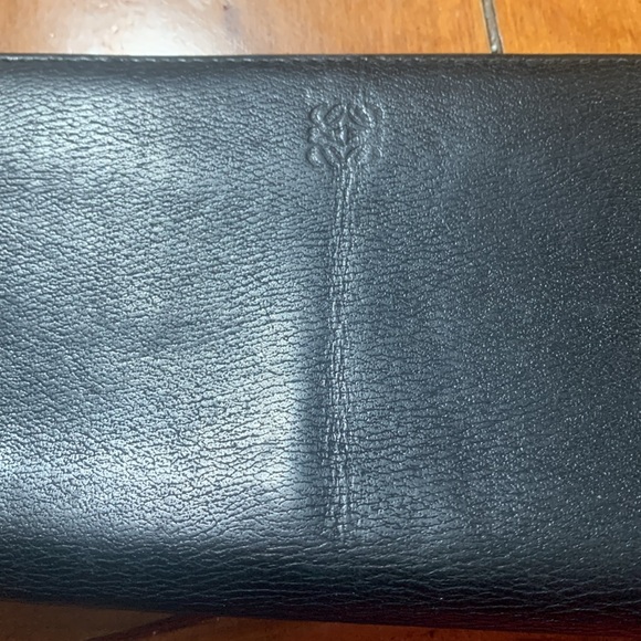 Loewe Black Soft Leather Wallet Bifold Unisex Slim Wallet Nappa GUC - Picture 15 of 16